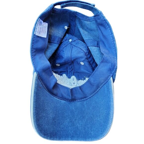 New Orleans Washed Denim Embroidered Adjustable Baseball Cap - Youth - Picture 6 of 6